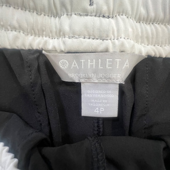 Athleta Women's Brooklyn Joggers, Black and White, Size 4 P - Picture 4 of 15